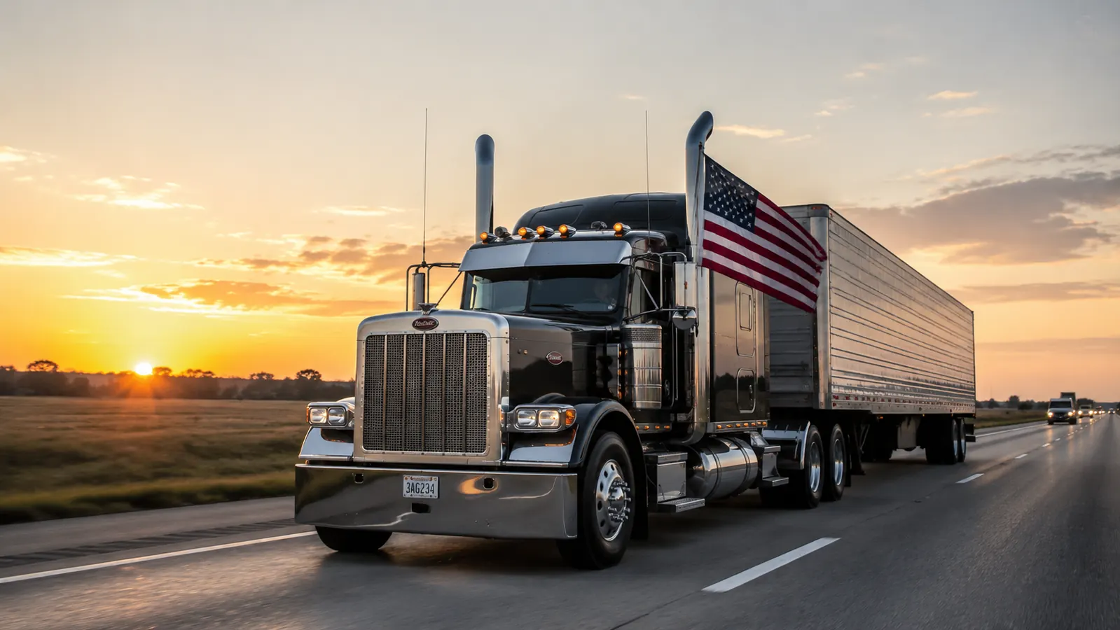This Flag Has Been on My Peterbilt for Three Runs from Dallas to Chicago
